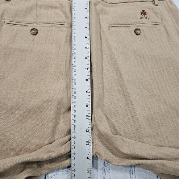 Vintage Tommy Hilfiger Thick Khaki Patterned Pants Y2K 90s MENS SIZE 36X32 - Picture 5 of 12